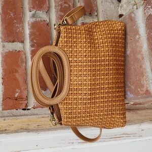 Fossil Woven Basket Small Handbag Crossbody Shoulder Bag